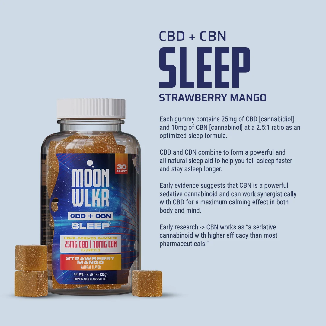 CBD:CBN Sleep Gummies — Strawberry Mango - Image 3