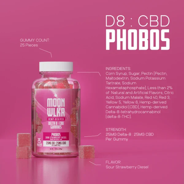 Delta 8 : CBD — Sour Strawberry Diesel - Image 3