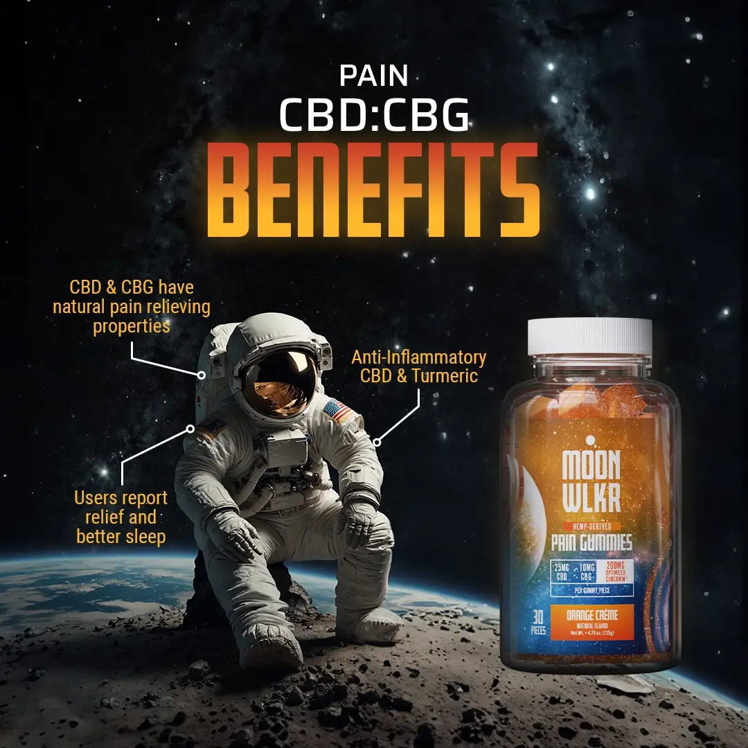 CBD : CBG Pain Relief Gummies — Orange Creme - Image 3